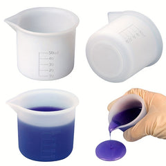 5pcs 50ml Silicone Measuring Cup Set DIY Casting Art Kitchen