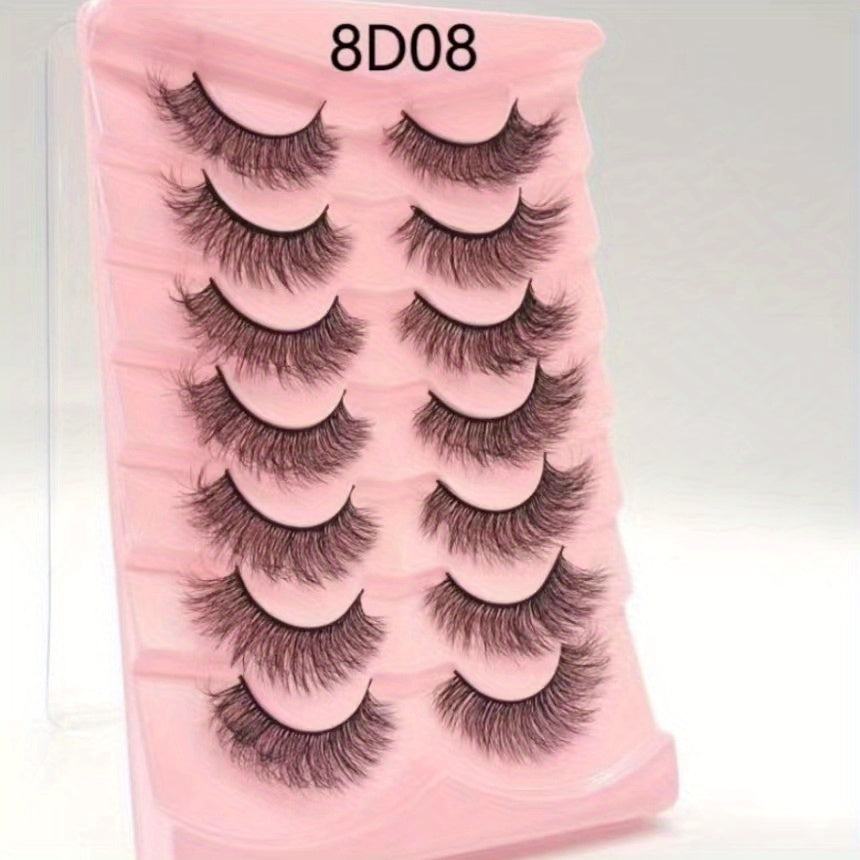 7 Pairs Thick Fluffy 3D False Eyelashes