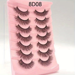 7 Pairs Thick Fluffy 3D False Eyelashes