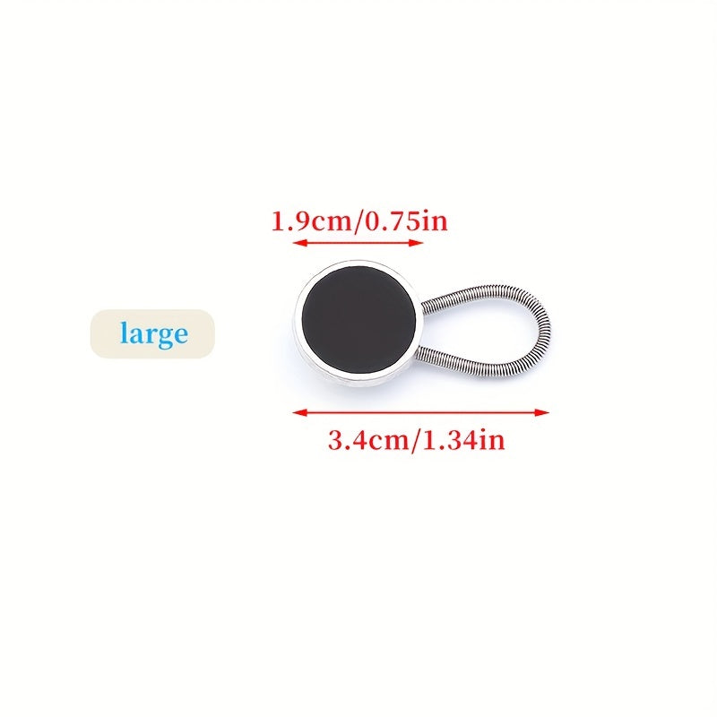 3pcs Jeans Buckle Elastic Waist Extension Adjustable Button