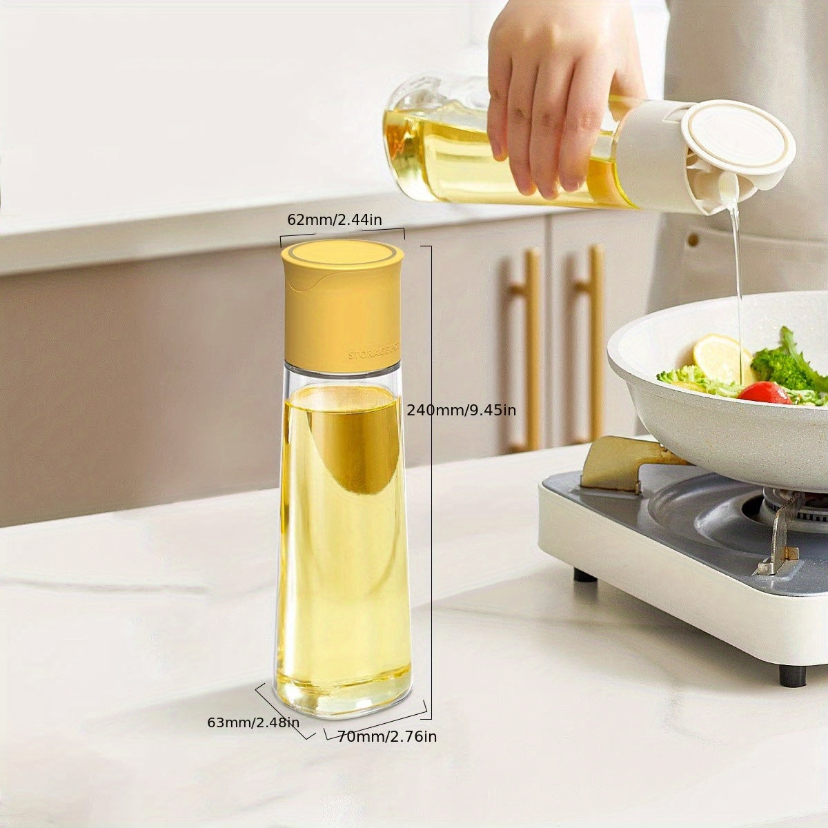 Leak Proof Glass Olive Bottle for Soy Sauce and Vinegar
