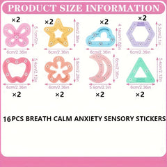 8pcs Anxiety Sensory Stickers Calming Strips for Anxiety