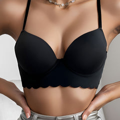 Scallop Trim T Shirt Bra Push Up Women's Lingerie