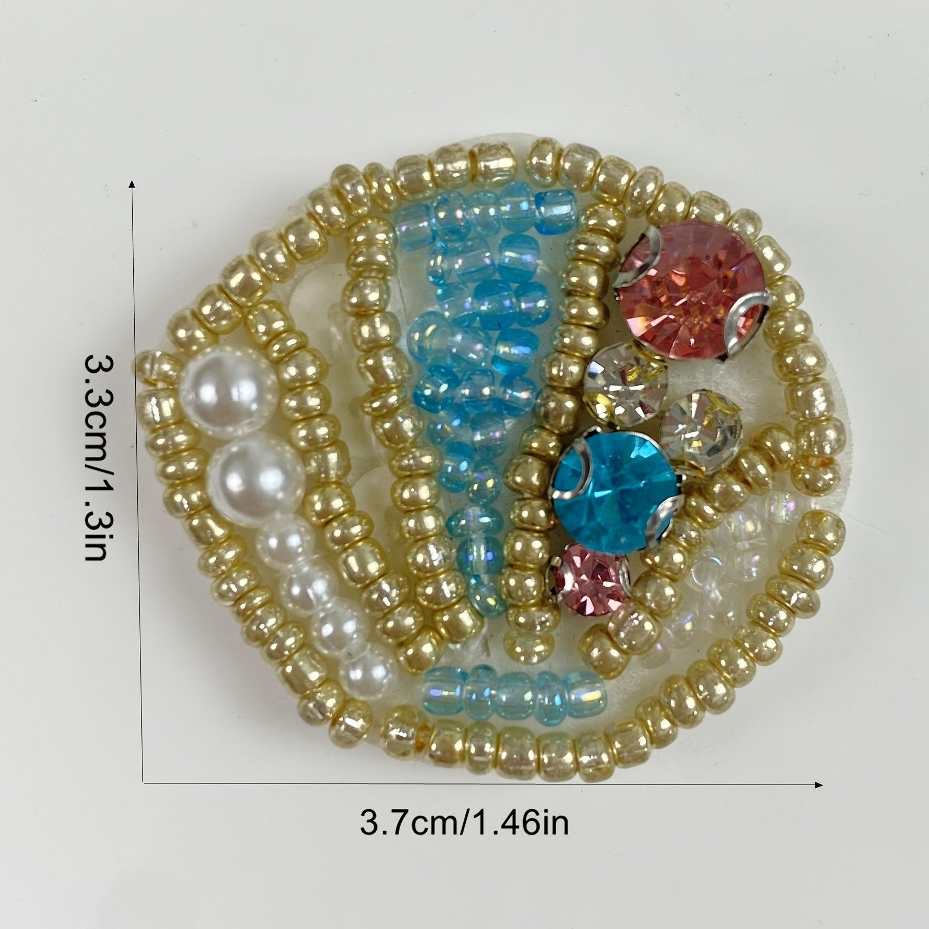 Ocean Animal Faux Pearl Beads Sequin Patch DIY Sewing Patch Sticker