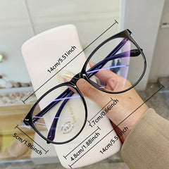 Light Blocking Glasses Square Clear Lens Anti Eyestrain Spectacles Frame Glasses