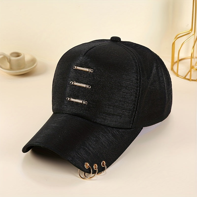 Iron Ring Decor Baseball Cap Hip Hop Dad Hats