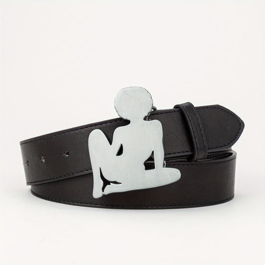 Casual Western Buckle Belt Retro Punk Rock PU Belt