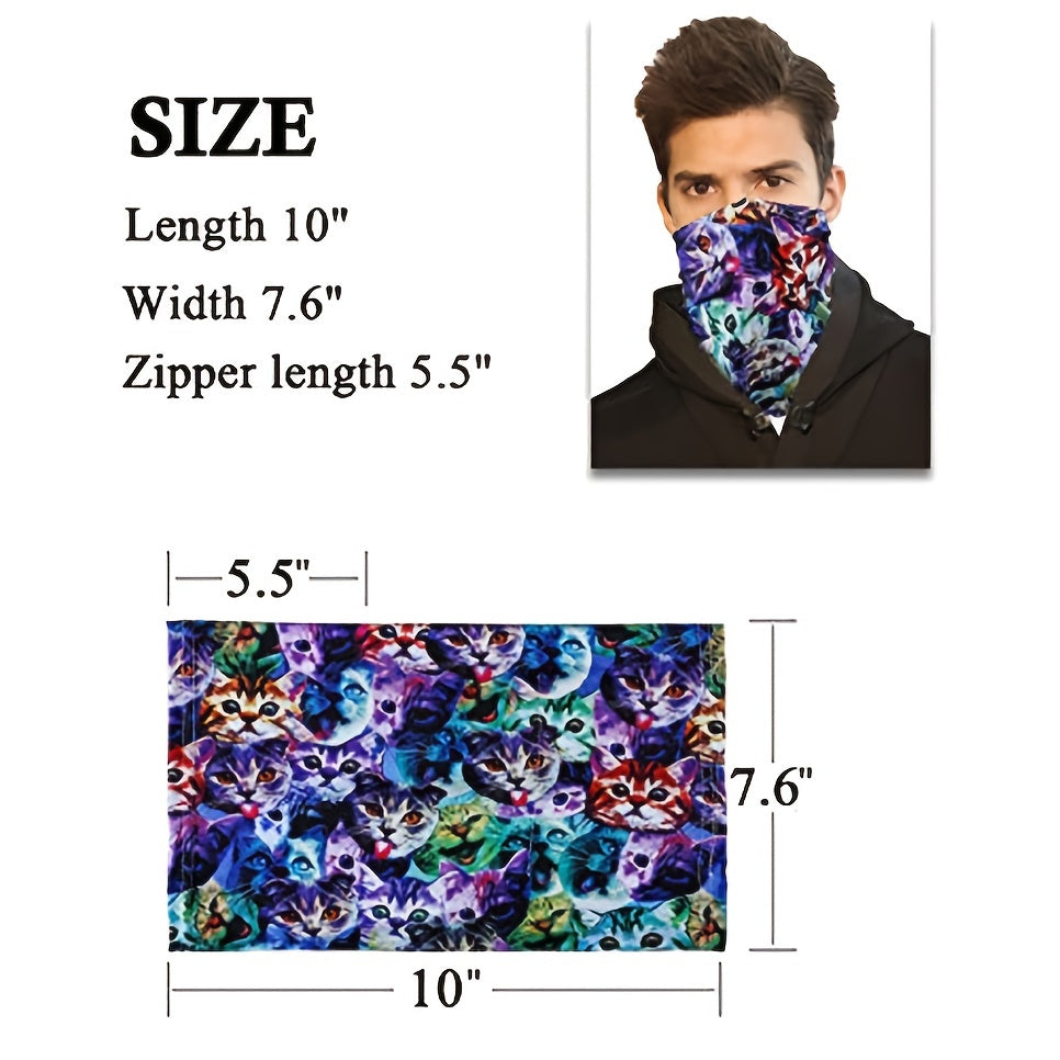 2 Pcs Neck Gaiter Bandana Half Face Balaclava Headwear Headgear Infinity Scarf
