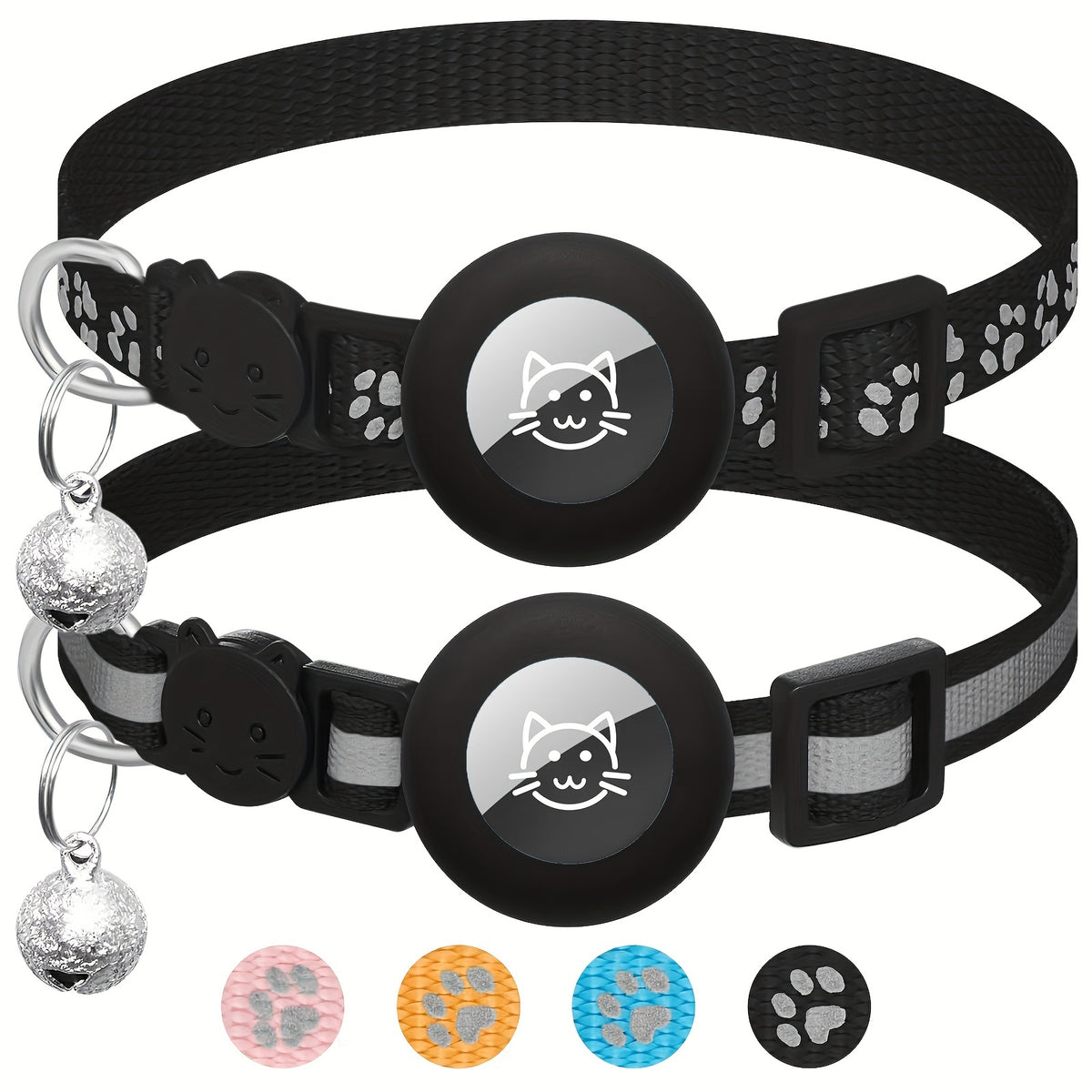2 Pack Cat Collar With Bell Breakaway Reflective Kitten Collar