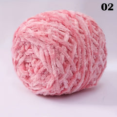 Chenille Golden Velvet Hand Knitted Wool 100g pc