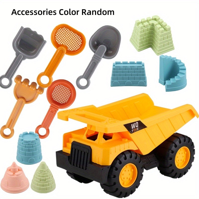 12Pcs Kids Beach Sand Toys Set Digger Toy Beach Molds Sandbox Toys