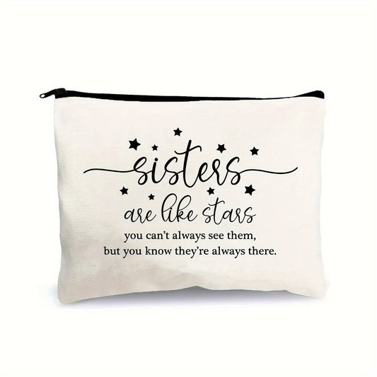 Sisters Are Like Stars Makeup Storage Bag