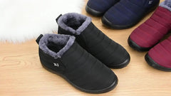 Women's Waterproof Medium Tube Snow Shoes Non-slip Warm Hiking Shoes