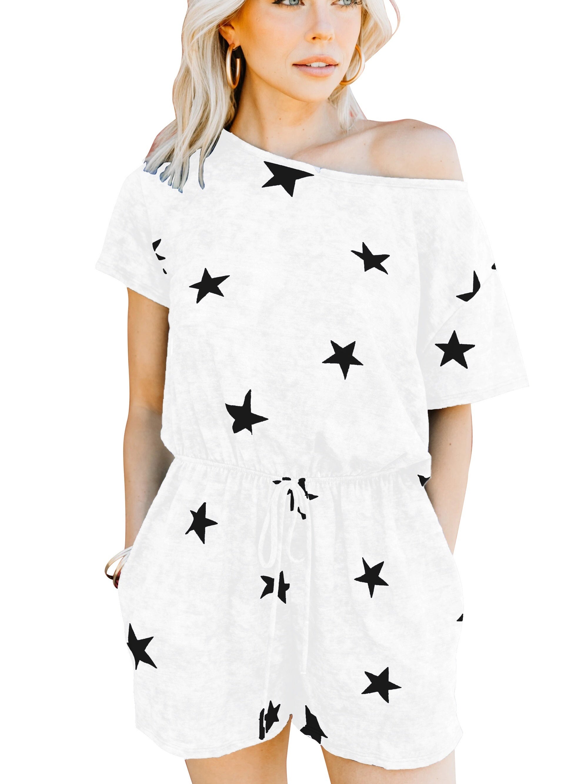 Tie Dye Romper Short Sleeve Jumpsuit