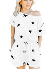 Tie Dye Romper Short Sleeve Jumpsuit