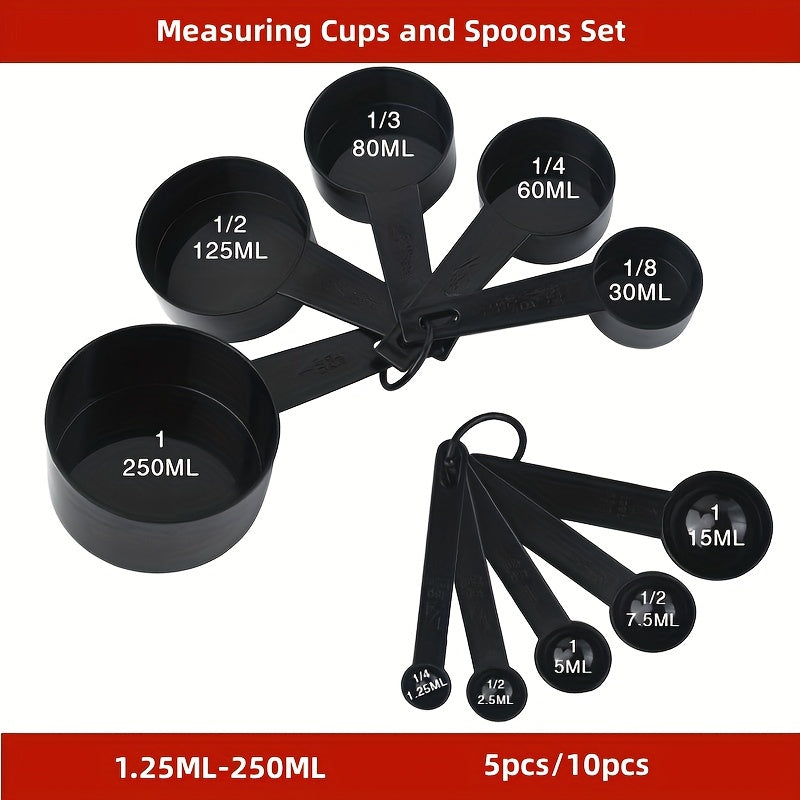 10pcs Measuring Cups And Spoons Set Kitchen Baking Cooking Tools