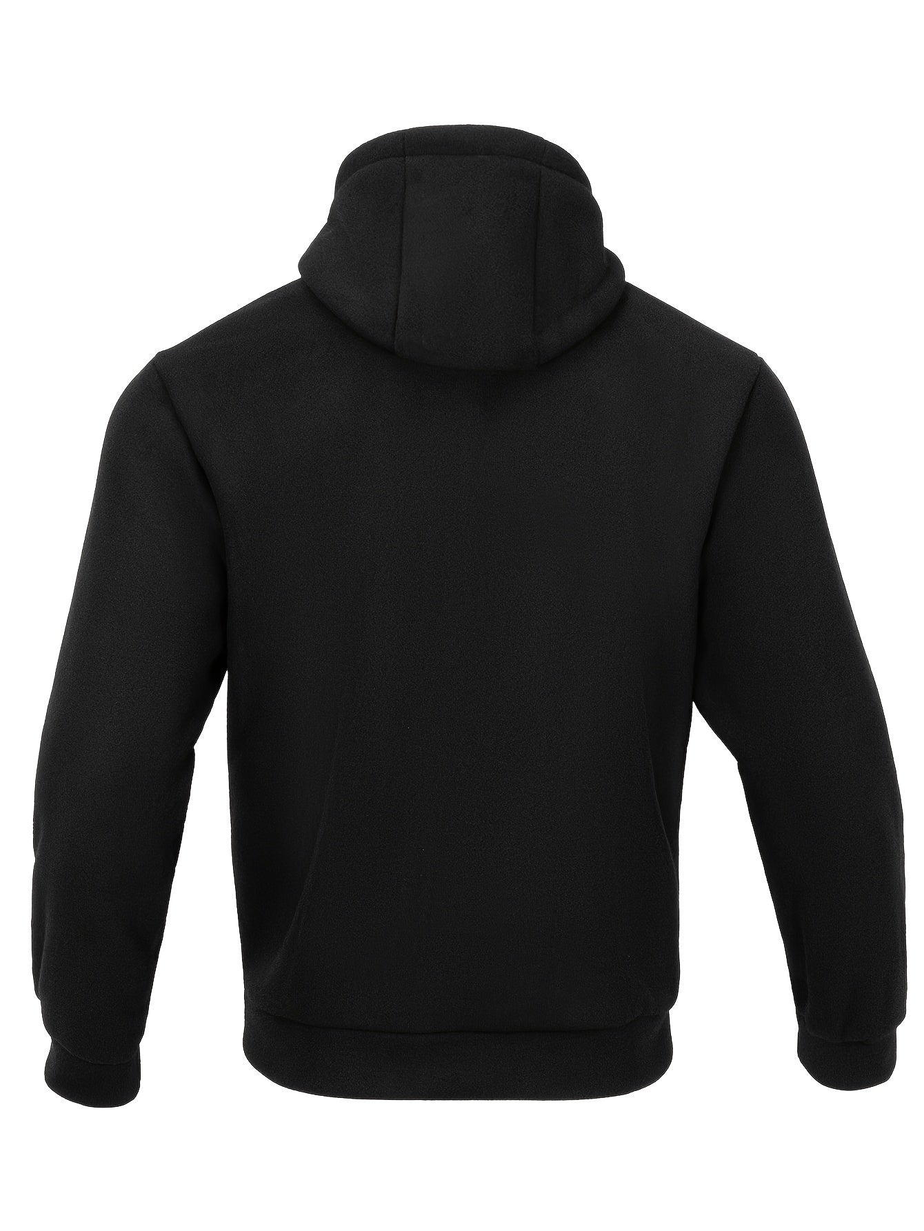 Men's Fleece Zip Up Hooded Jacket for Autumn Winter