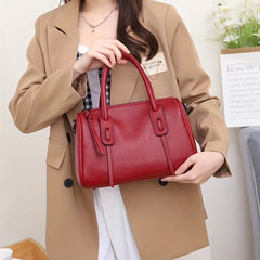 Women's Leather Tote Bag Deep Brown Gray