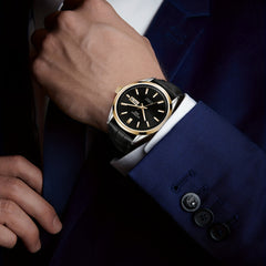 KUERST Steel Belt Double Press Butterfly Buckle Automatic Mechanical Watch