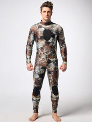 Men's Skinny Fit Tie Dye Long Sleeve Diving Wetsuit
