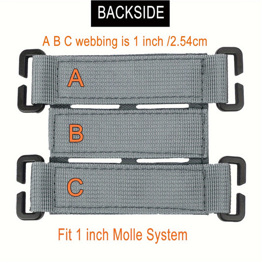 4pcs Molle Patch Panel with American Flag Patch
