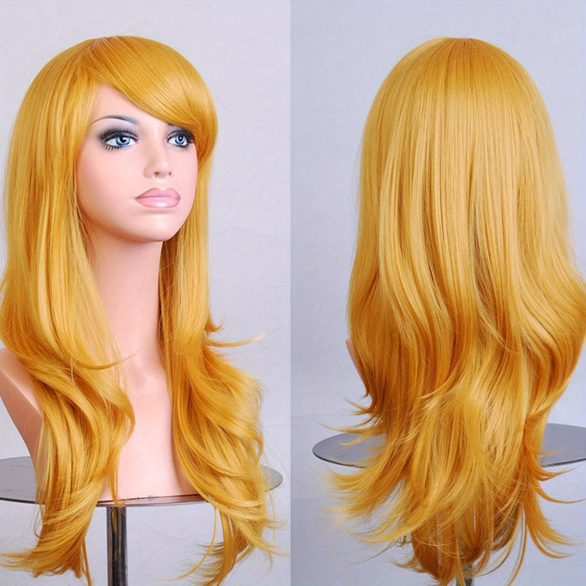Long Curly Synthetic Wig With Bangs for Halloween Cosplay