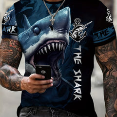 Shark 3D Print Men's Tee Short Sleeve Graphic Shirt
