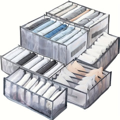 6PCS Clothes Organizer Foldable Drawer Packing Cube Underwear Pants Storage Bag