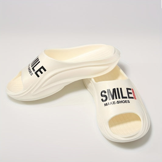 Men's Color Block Slide Slippers Soft Sole Non Slip Open Toe Shoes
