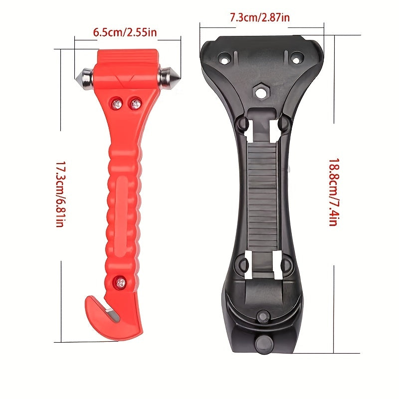 Car Safety Hammer with Window Breaker & Seat Belt Cutter