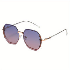 Men Hexagon Frame Sunglasses UV Summer Sunglasses