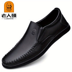 Men's Stitch Detail Loafer Shoes Lightweight Slip On Shoes