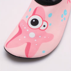 Girls' Cartoon Starfish Water Shoes, Quick Dry Non Slip Soft Socks