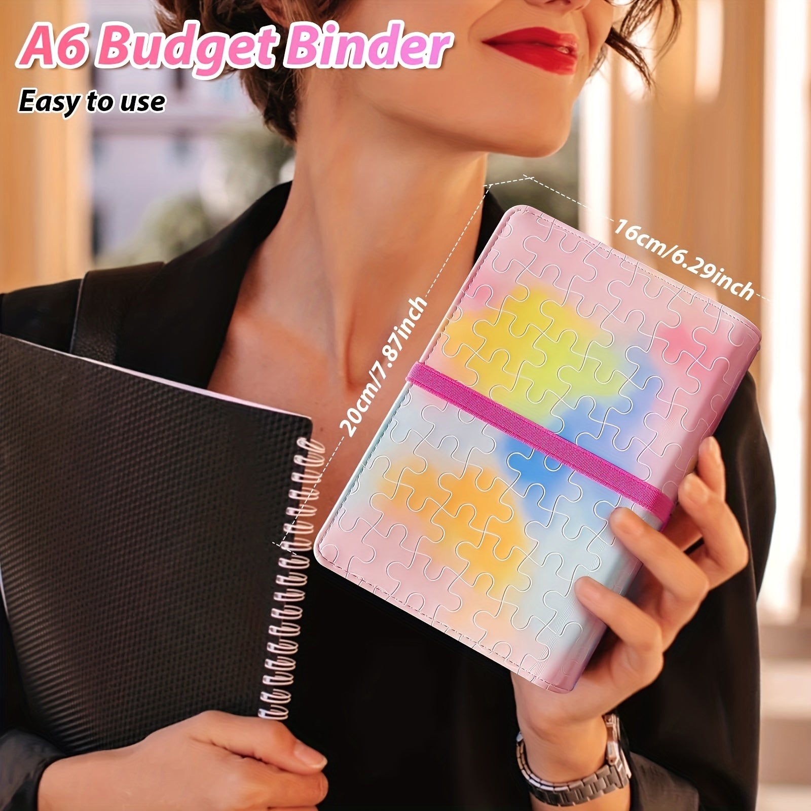 A6 Budget Book Set - PU Leather Binder Cover, Budget Sheets, Stickers