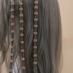 10pcs Dreadlock Rings Hair Braid Cuff Decorations Clips Beads Braiding Hair