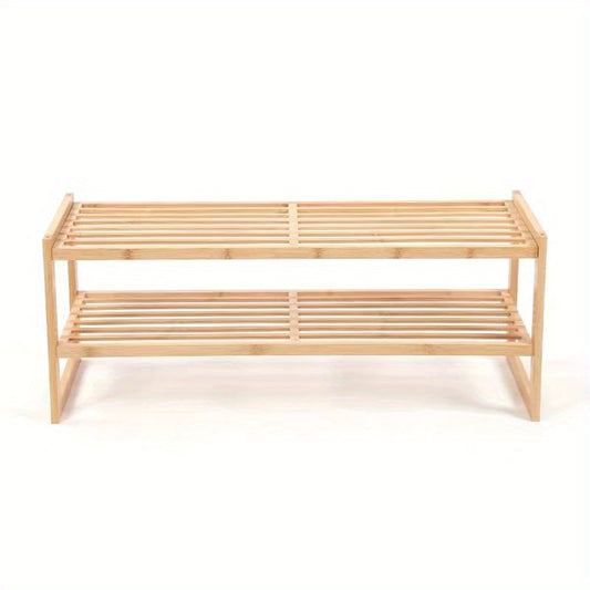 Bamboo Shoe Rack For Entryway Shoe Shelf Closet Shoe Storage Organizer