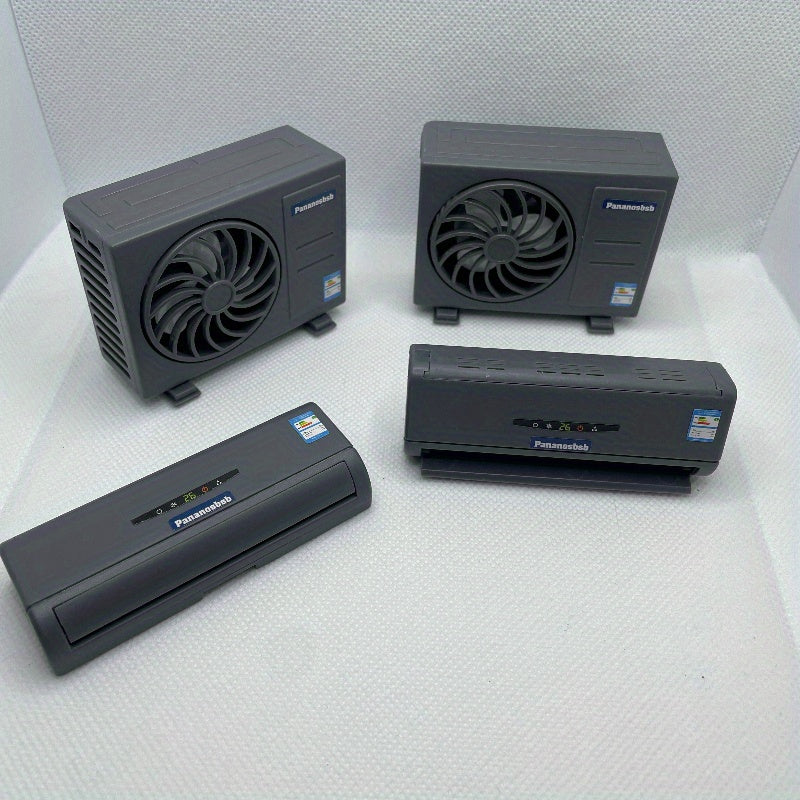 2pcs Dollhouse Air Conditioner Models Mini Ornaments for Scene Decoration