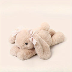 Plush Rabbit Toy with Pink Bow Soft Stuffed Animal
