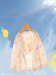 Kid's Hooded Sun Protect Jacket Happy Face Print Coat