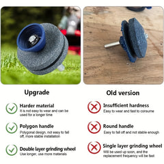 Universal Lawn Mower Blade Sharpener Double Layer Corundum Grind