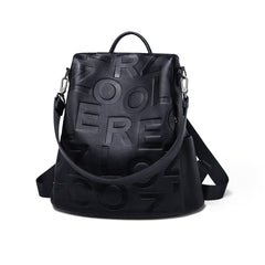 Large Capacity Solid Backpack Shoulder Bag for Women