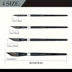 Squirrel Hair Watercolor Brush with Ergonomic Handle & Fine Tip