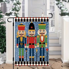 Christmas Soldier Nutcracker Garden Flag Double Side Outdoor Decor