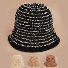Woolen Plaid Fisherman Hat Autumn Winter All-match Bucket Hat