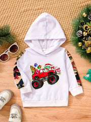 Toddler Boys Christmas Dinosaur Hoodie