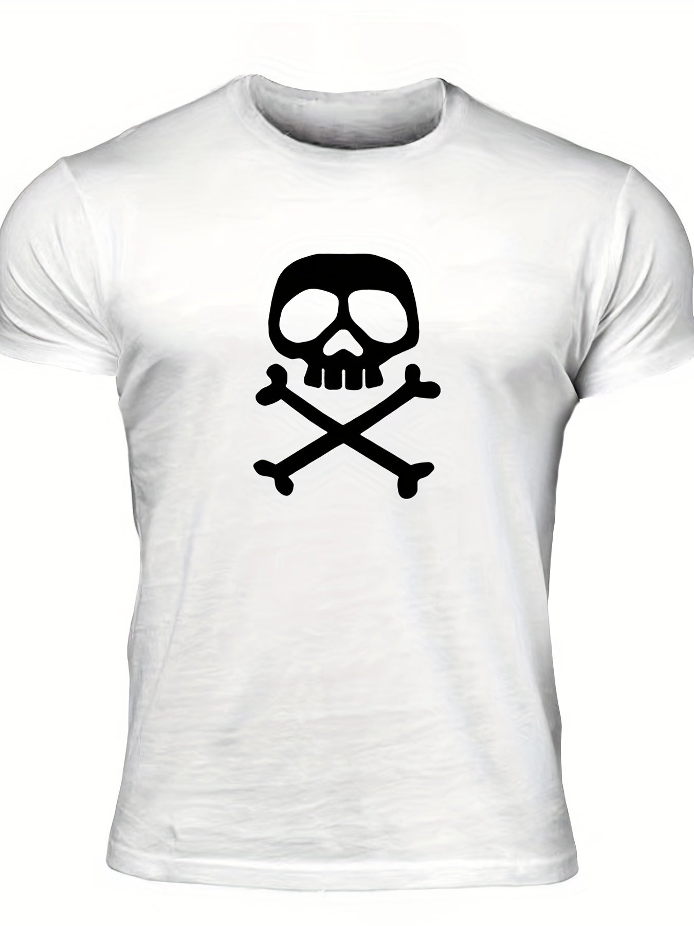Men's Skull Print T Shirt for Summer Outdoor Activities