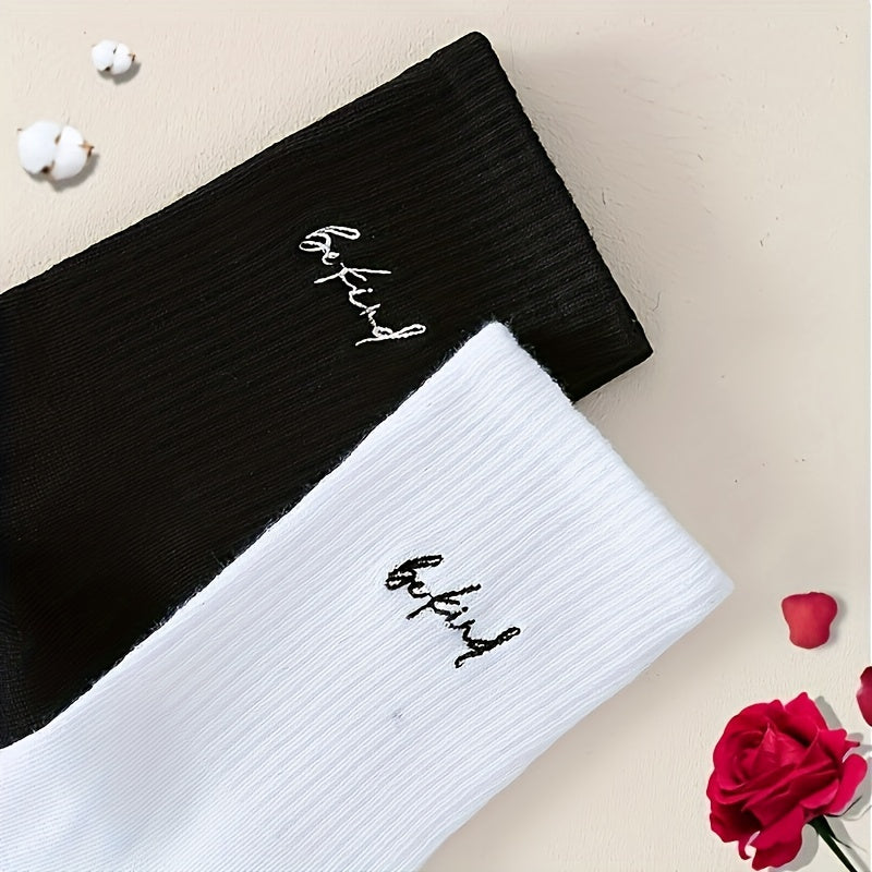 Men's BE KIND Crew Socks 2 Pairs All Seasons Wearing