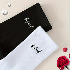Men's BE KIND Crew Socks 2 Pairs All Seasons Wearing