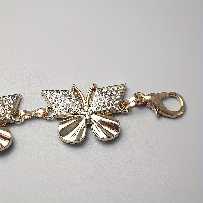 Y2K Butterfly Metal Waist Chain Belly Chain for Women