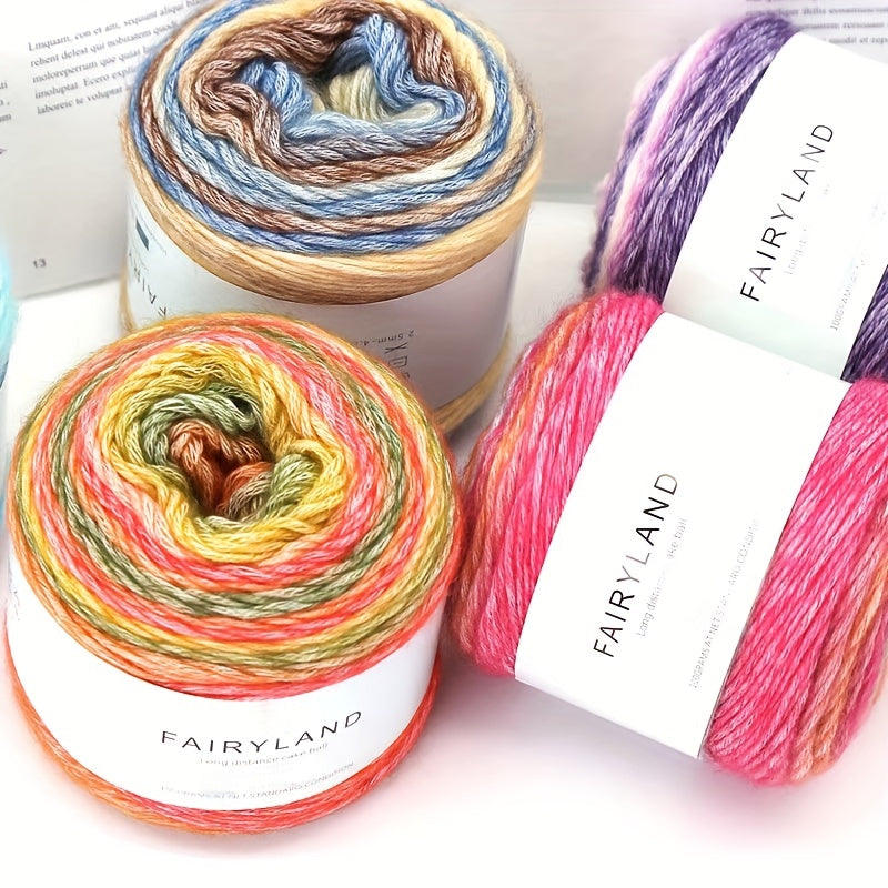 Gradient Rainbow Yarn DIY Crochet Knitting 100g